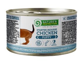 Корм Nature's Protection Puppy Starter Mousse Chicken влажный с курицей для первого прикорма щенят 200 гр