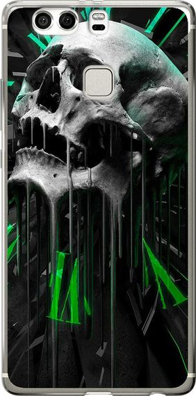 Чехол на Huawei P9 Plus Череп-часы "4100u-300-17620"