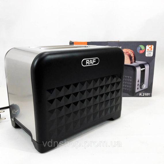 Тостери для дому RAF R.2101 900 Вт, Універсальний тостер для грінок, Тостер кухонний YU-37 | Зображення 4