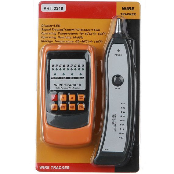 Кабельний LAN тестер трасошукач Веnеtесh GМ 6О з роз'ємами RJ-11 і RJ-45 шукач дротів індикатор проводки | Зображення 8