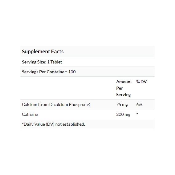 Тонизирующее средство Natrol High Caffeine, Extra Strength 200 mg 100 Tabs NTL-04794 | Зображення 2