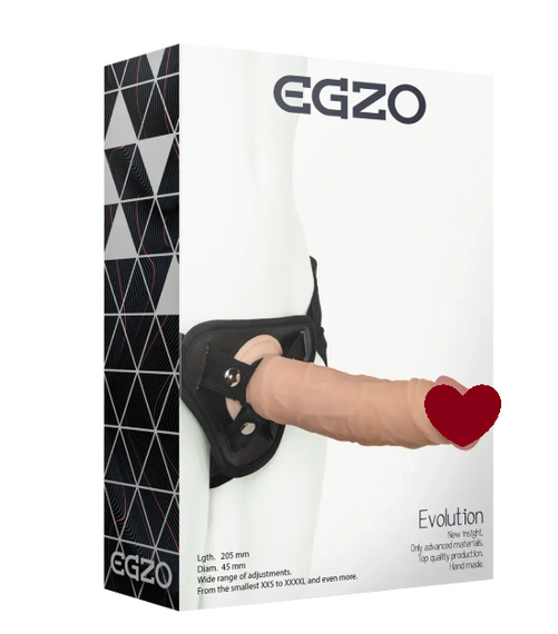 Страпон жіночий EGZO Evolution STR002 (20,5 см х 4,5 см) Sex Aura