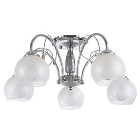 Люстра потолочная классическая E14 40W CH+WH (LK-235C/5)