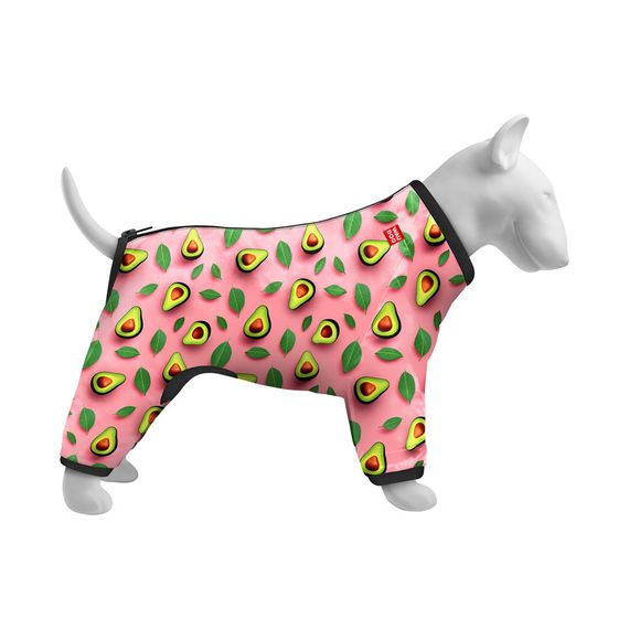Вітровка для собак WAUDOG Clothes, малюнок "Авокадо на рожевому", S32, В 47-50 см, С 35-38 см | Зображення 2