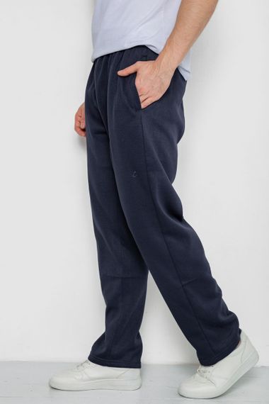 Спортивные штаны мужские на флисе, цвет темно-синий, 244R0025 | Зображення 2