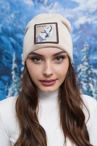 Шапка «Lone wolf» (5147-2) светлый кофе