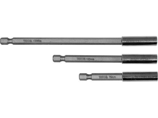 Набір тримачі біт HEX 1/4" 75, 100, 150 мм 3 штуки YATO YT-04699 | Зображення 2