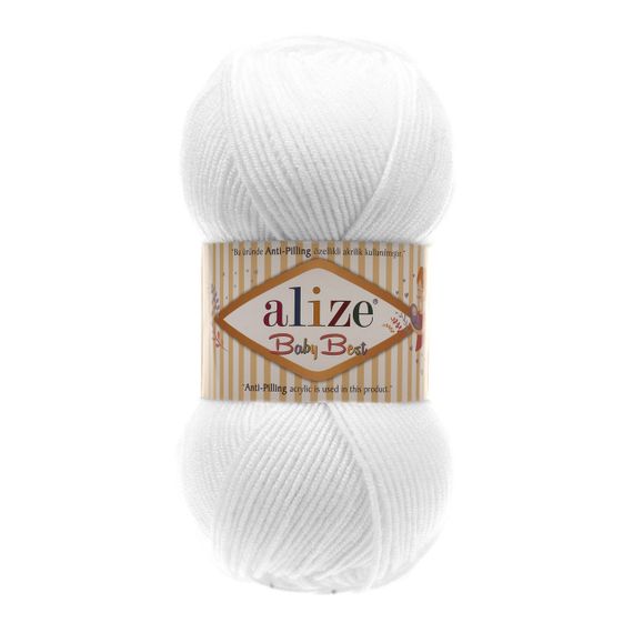 Пряжа Alize Baby Best № 55 (Алізе Бебі Бест) – 10% Бамбук, 90% Антипілінг Акрил, 100г/240м