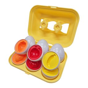 Сортер-головоломка Монтессорі Яйця з фруктами та овочами DF28B 6 шт. в лотку