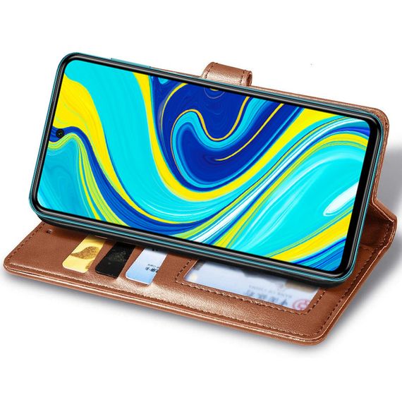 Шкіряний чохол книжка GETMAN Gallant (PU) для Google Pixel 6 Pro Коричневий, Штучна шкіра, Слот для візитки | Зображення 3