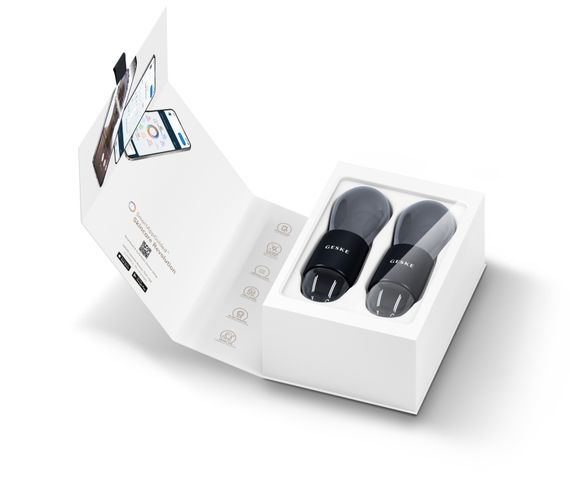 Подвійний масажер для очей GESKE Cool&Warm Duo Eye Massager 7в1 starlight, Чорний | Зображення 8