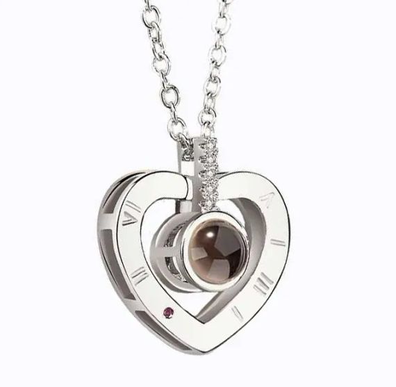 Кулон підвіска з проекцією I love you Я тебе люблю 100 мовами світу у формі серця | Зображення 7