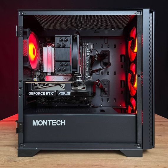 Збірка на замовлення: ігровий ПК Montech Air 100 ARGB Black Tower / AMD Ryzen 5 7500F (6 (12) ядер по 3,7 - 5,0 ГГц) / 32 ГБ DDR5 / 1000 ГБ SSD M.2 / nVidia GeForce RTX 5060, 8 ГБ GDDR7, 128-bit / 650W | Зображення 6