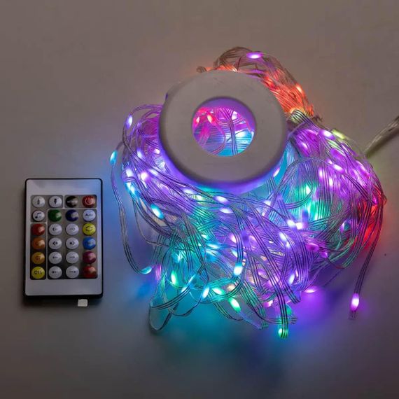 Розумна гірлянда Smart 200 LED довжина 2 м з керуванням зі смартфона прозора, мультиколор | Зображення 5