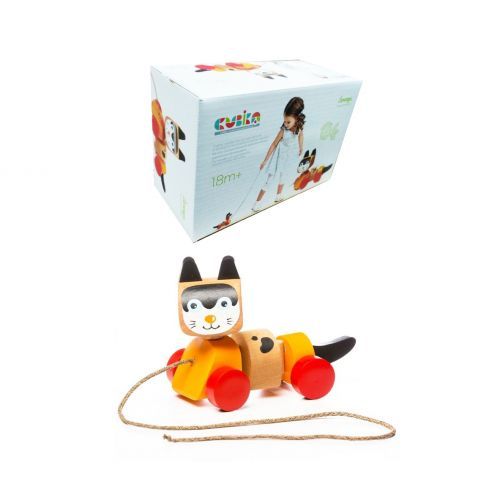 Деревянная каталка "Котик"