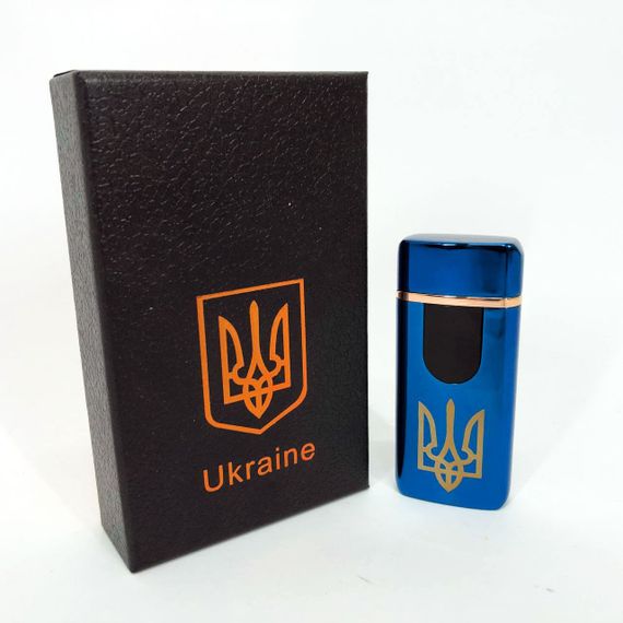 Електрична та газова запальничка Україна (з USB-зарядкою) HL-431. KV-419 Колір: синій | Зображення 1