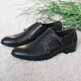 Стильные коричневые туфли на ремешке Ikos 43 размер