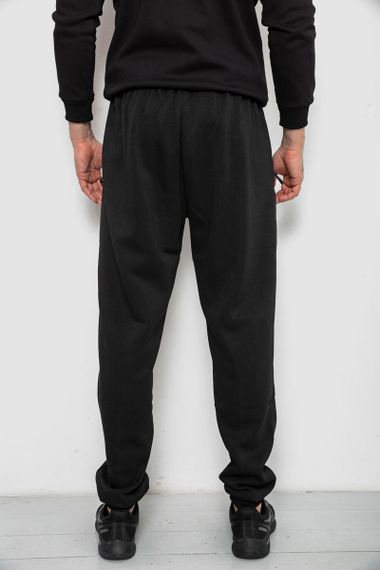 Спортивные штаны мужские на флисе, цвет черный, 244R41748 | Зображення 3