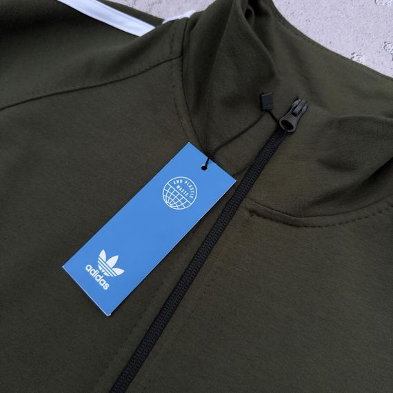 Кофта на блискавці Adidas хакі | Зображення 3