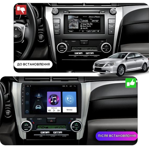 Штатная магнитола Lesko для Toyota Aurion II 2012-2017 экран 10" 1/16 Wi-Fi GPS Optima Андроид | Зображення 3