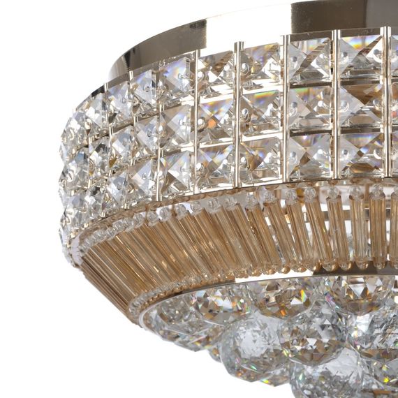 Люстра торт потолочная с подсветкой LED E14 40W Glass (BCL-615C/3) | Зображення 1