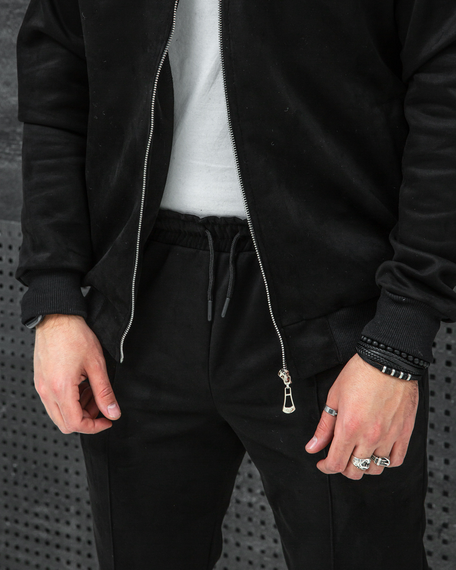 Брюки замш чёрный S L | Зображення 2