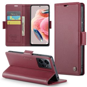 Шкіряний чохол-книжка Retro Case для Xiaomi Redmi 12 колір Червоний
