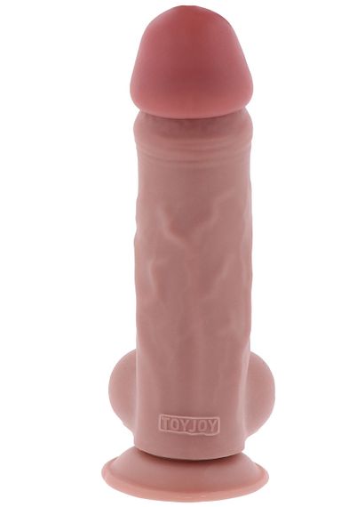 Фалоімітатор з мошонкою Deluxe Dual Density Thick Dildo TPE 23 cm Sex Aura | Зображення 3