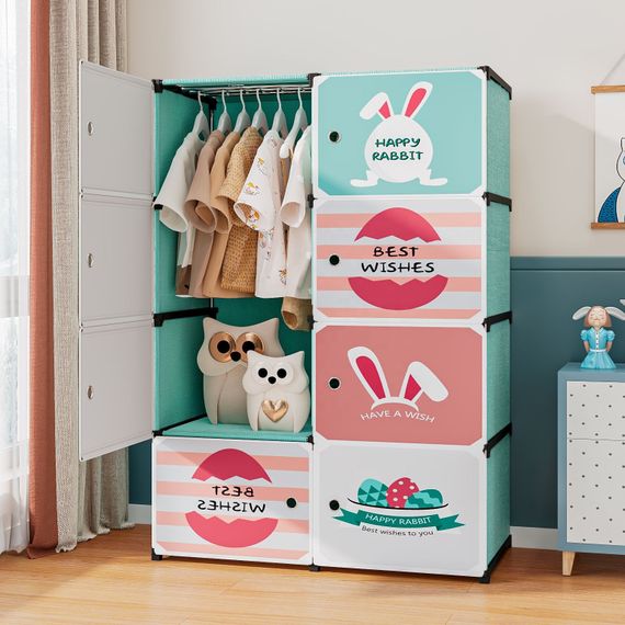 Детский шкаф мини-компактный-портативный-модульный 4 полки Closet AND LY-1047 | Зображення 4