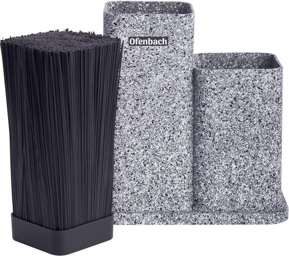 Підставка-колода Ofenbach Grey Marble для кухонних ножів 21х12х23см, подвійна | Зображення 3