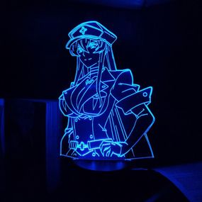 Акриловий світильник-нічник Еsdeath Akame Ga Kill синій tty-n002123