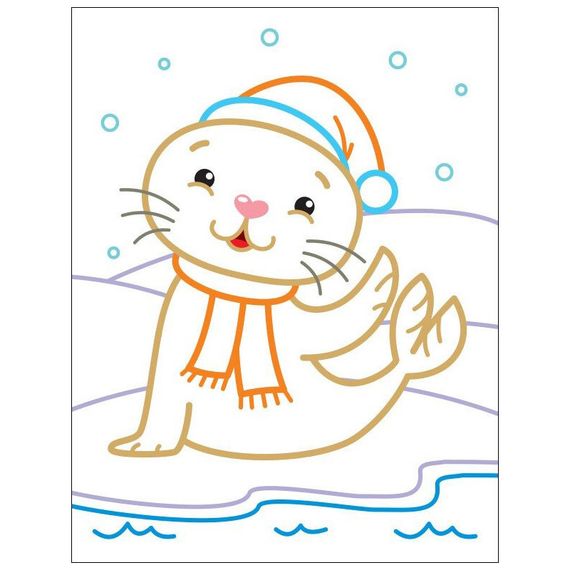 Дитячі кольорові розмальовки "Пінгвіненя" 18701, 2-3 роки | Зображення 4