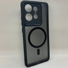 Чехол Motorola Edge 50 Pro противоударный BQ MagSafe матовый Черный