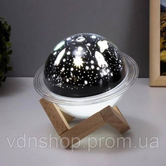 Світлодіодний нічник акумуляторний з usb сатурн, Нічні Світильник нічник в дитячу кімнату MF-45 | Зображення 2