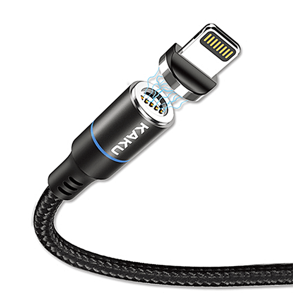 USB магнітний кабель Kaku KSC-194 USB - Lightning 1m - Black | Зображення 1