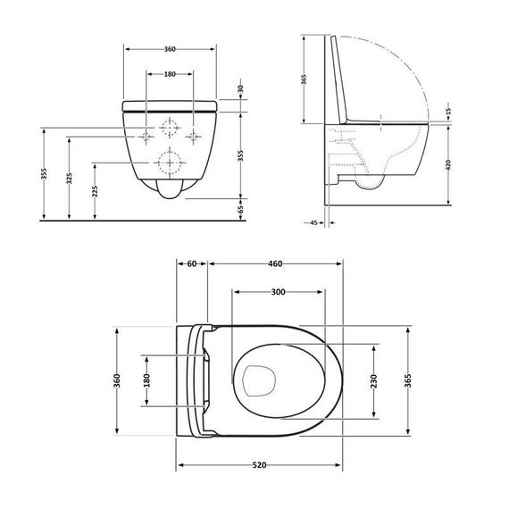 Унитаз подвесной Qtap Swan безободковый с седалием Soft-close QT16335178W | Зображення 1