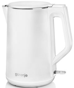 Электрочайник Gorenje K15DWW/ 1.5 л / 2200 Вт./двойные стенки из нержав./автоотключение/белый (K15DWW)