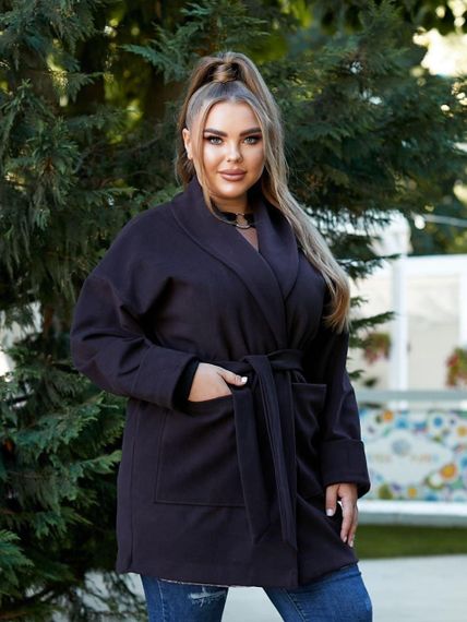 Женское кашемировое пальто Sofia, Модель 6423 Темно-фиолетовый, 54-56 | Зображення 1