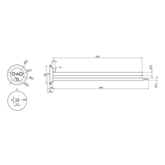 Колба фланець для сухих ТЕНів Kroner Flacher OLD 31300363 | Зображення 1