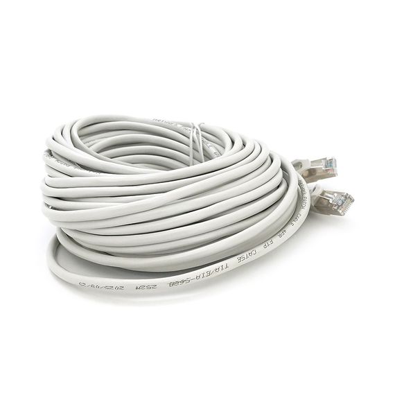 Патч-корд литой MERLION,FTP,RJ45,Cat.5e,15m,серый,CCA,Q200 | Зображення 1