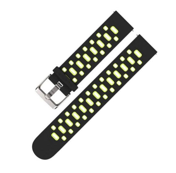 Спортивний ремінець Primo Perfor Classic для годинника Xiaomi Huami Amazfit Bip / Amazfit GTS - Black&Green | Зображення 3