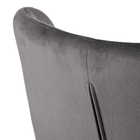 М'яке крісло Reita Dark Grey, темно-сірий оксамит на чорних металевих ногах | Зображення 8