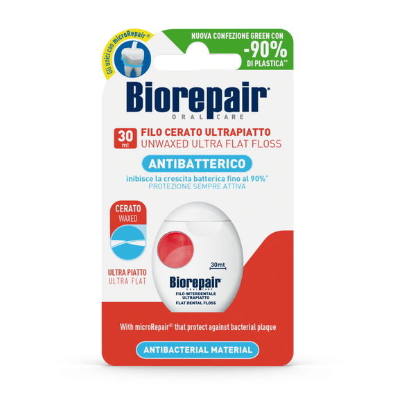 Зубна стрічка-флос Biorepair "Позбавлення чутливості" з гідроксиапатитом та цинком РСА, 30 м