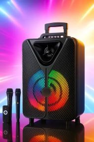 Бездротова караоке-колонка із двома мікрофонами SPS ZQS15123