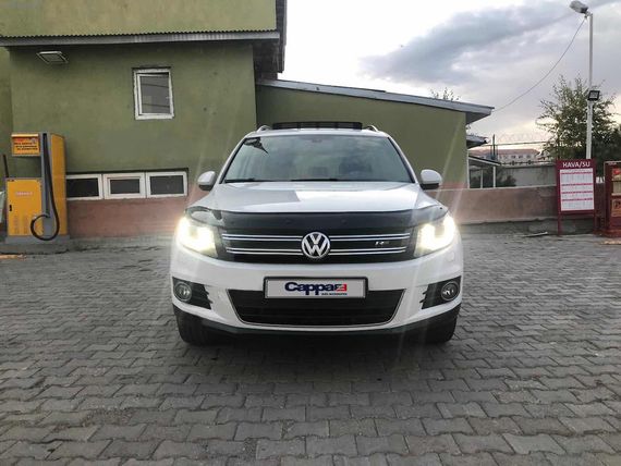 Дефлектор капоту (EuroCap) для Volkswagen Tiguan 2007-2016 рр | Зображення 9