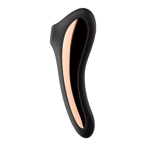 Вакуумний стимулятор з вібрацією Satisfyer Dual Kiss, Чорний | Зображення 1