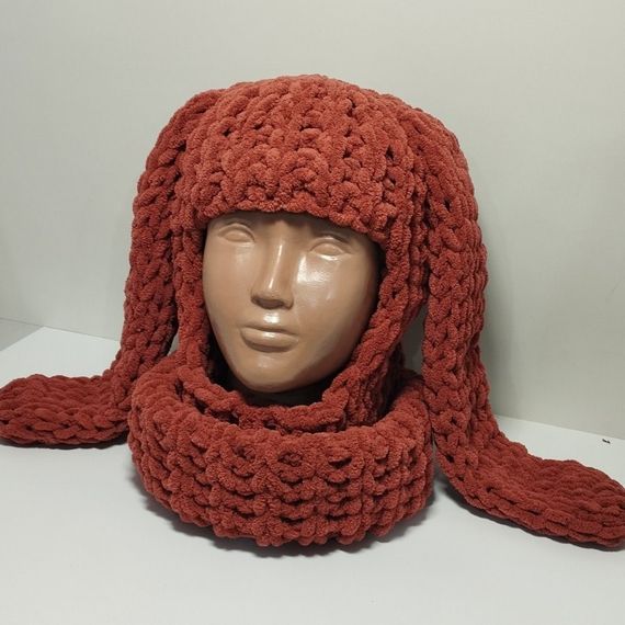 Балаклава колір 90 плюшева з вушками зайчика | Зображення 4