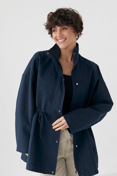 Жіноча вітровка-парка  на блискавці - темно-синій цвет, M (є розміри)