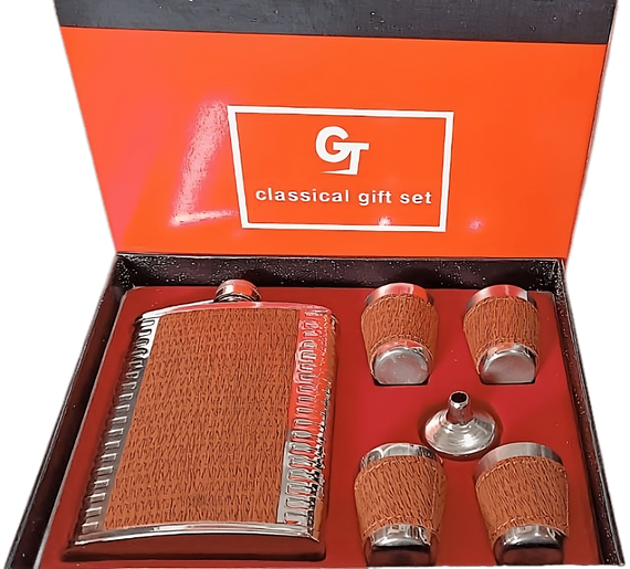 Подарочный набор с флягой (Кожа) GT-18-3
