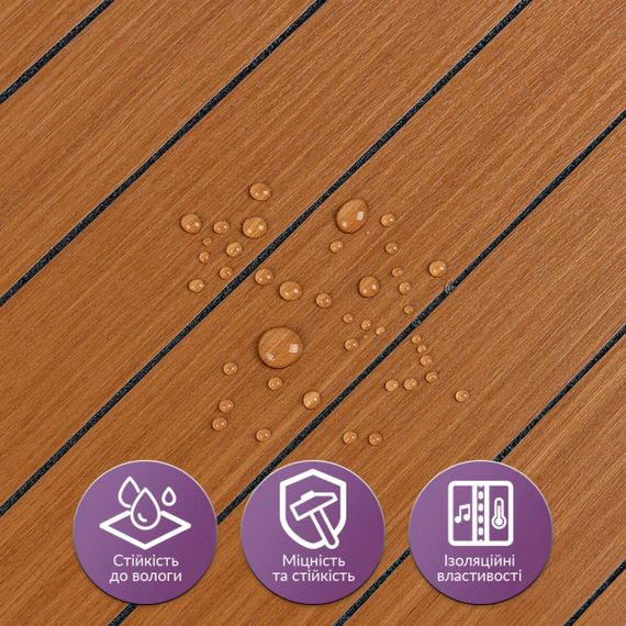 Покриття вінілове самоклеюче 3D рейки 600х600х2,8мм SW-00003246 | Зображення 3